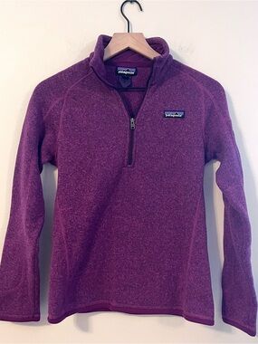 Patagonia Women’s Better Sweater Quarter-Zip Fleece Pullover Jacket Sz S Purple